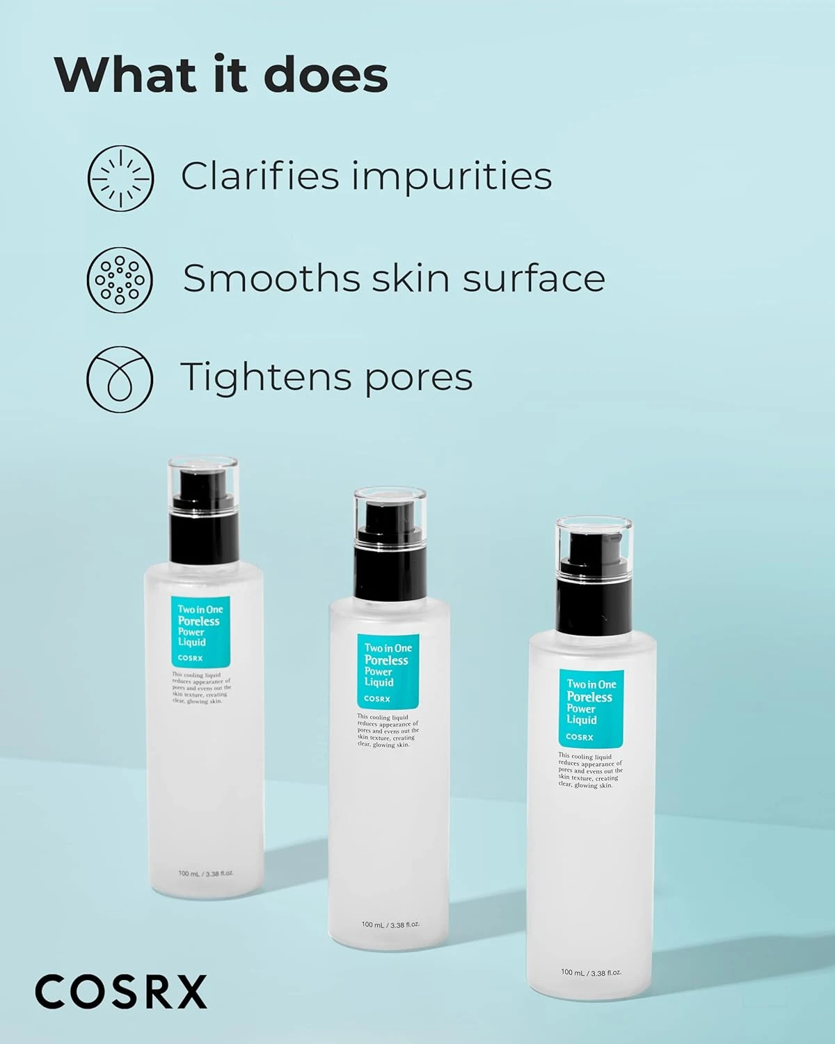 Cosrx Two In One Poreless Power Liquid With Bha 3.38Fl.Oz | Facial Moisturiser T