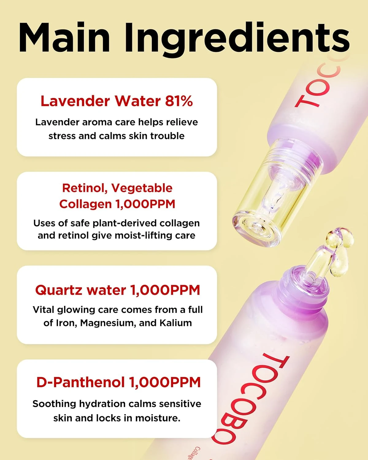 TOCOBO Collagen Brightening Eye Gel Cream 1.73oz / 49g | Quartz Water, Lavender 