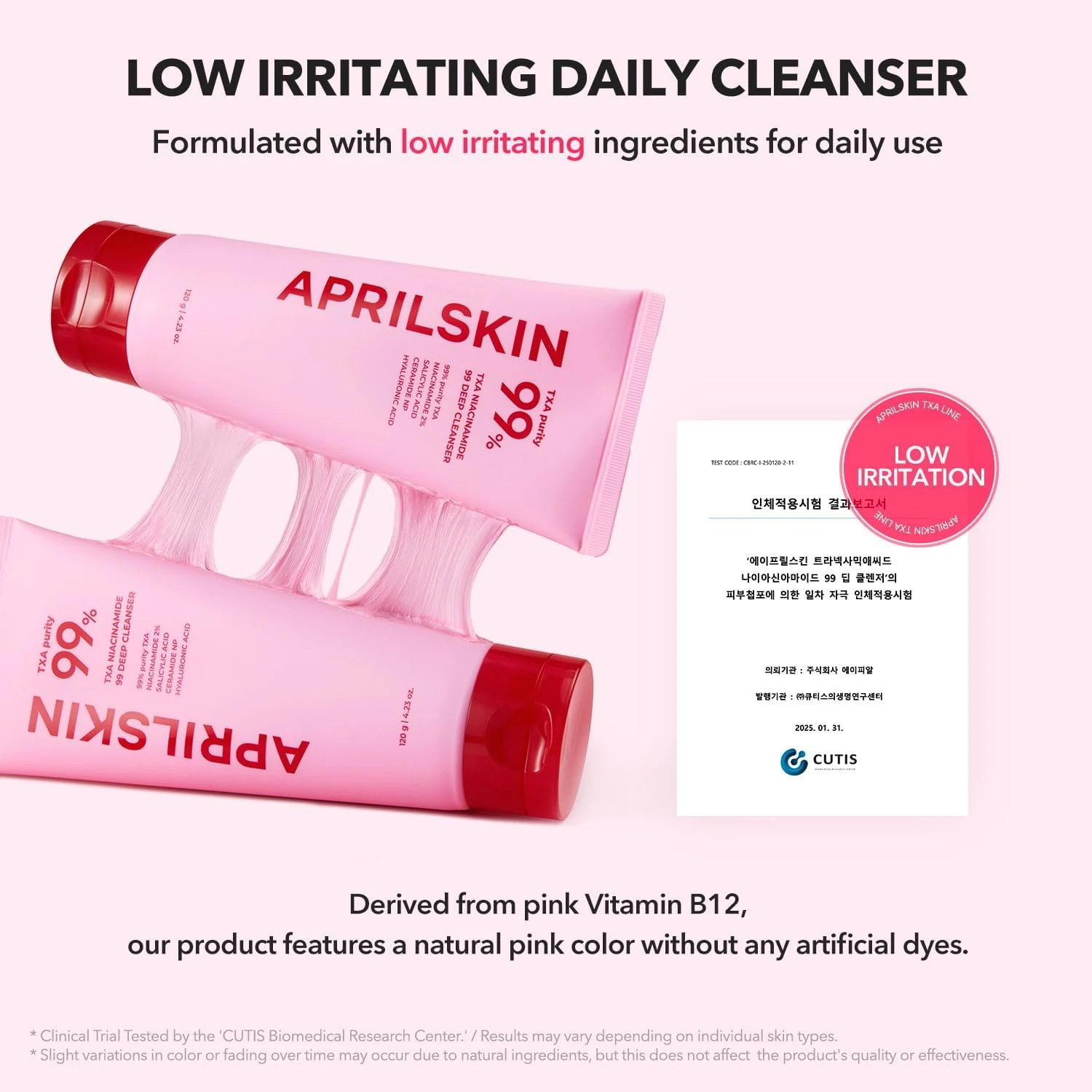 APRILSKIN TXA Niacinamide 99 Pore Care Pink Bubble Gum Deep Cleanser | 99% High-