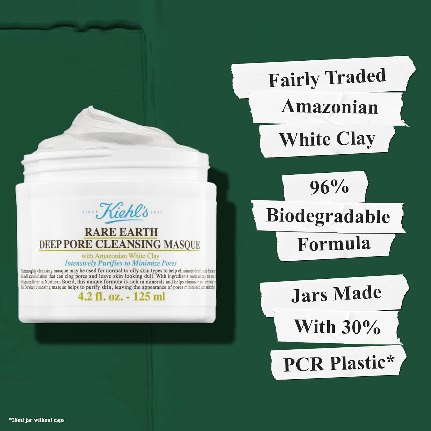 Kiehl's Rare Earth Deep Pore Cleansing Mask, Pore-Minimizing Face Mask