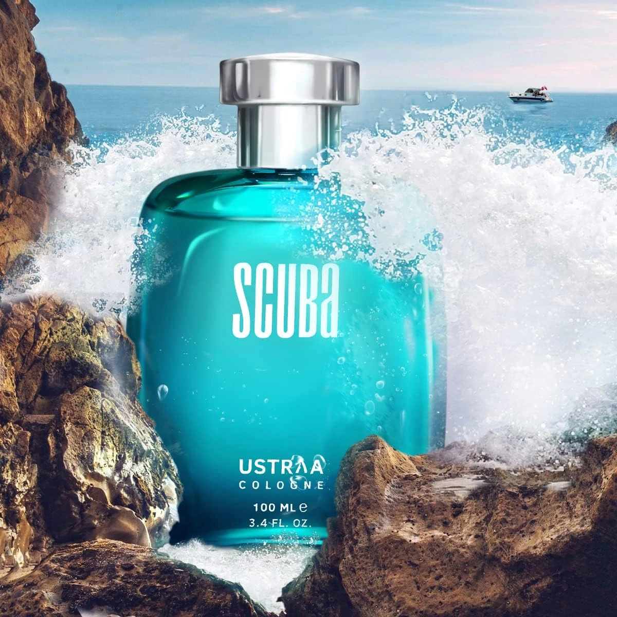 Ustraa Scuba Cologne - 100ml - Perfume for Men | With lively, spicy and deep aqu