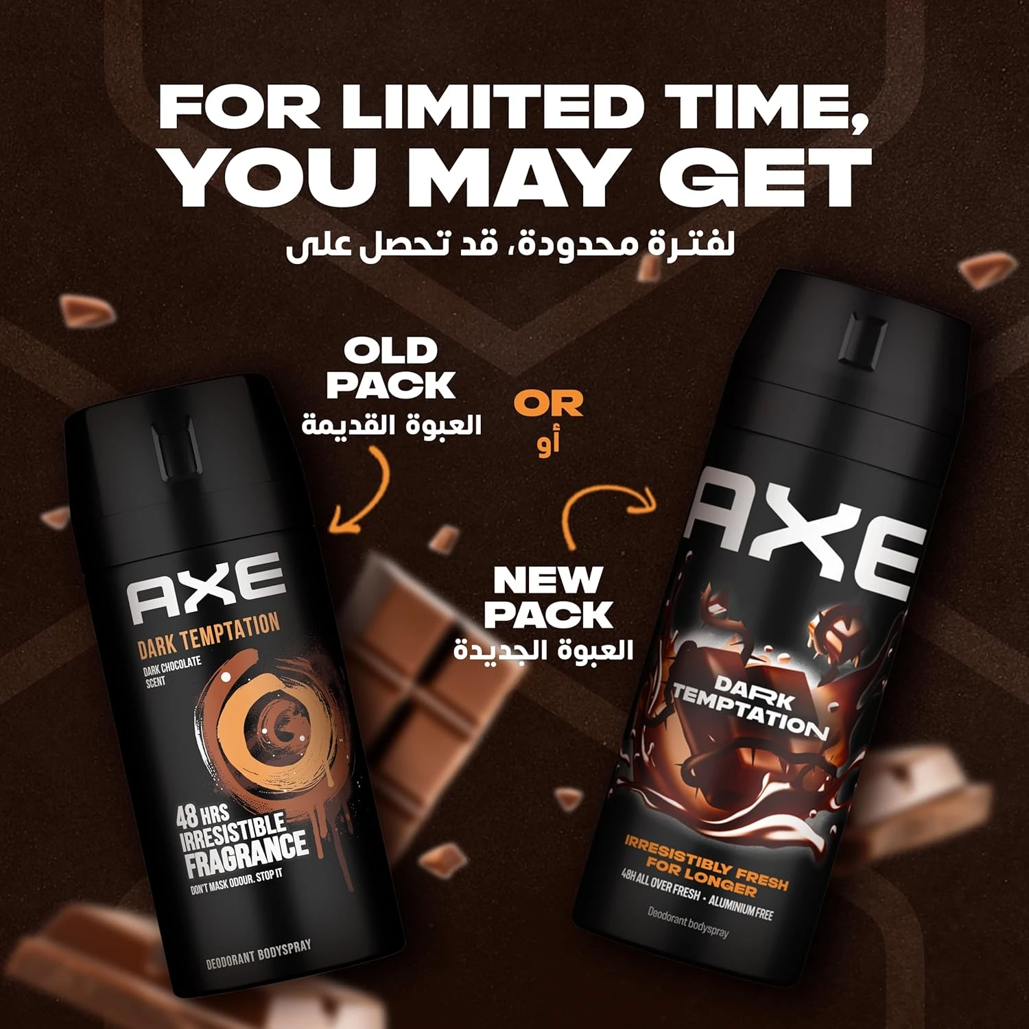 Axe Bodyspray For Men Dark Temptation, 150 Ml