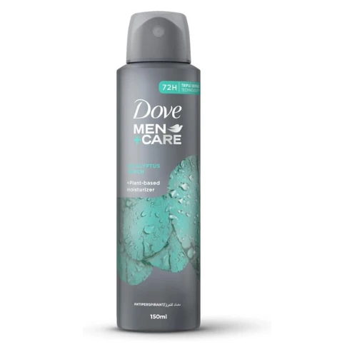 Dove MEN + CARE Men+Care Antiperspirant Deodorant Spray, Eucalyptus & Birch, Pla