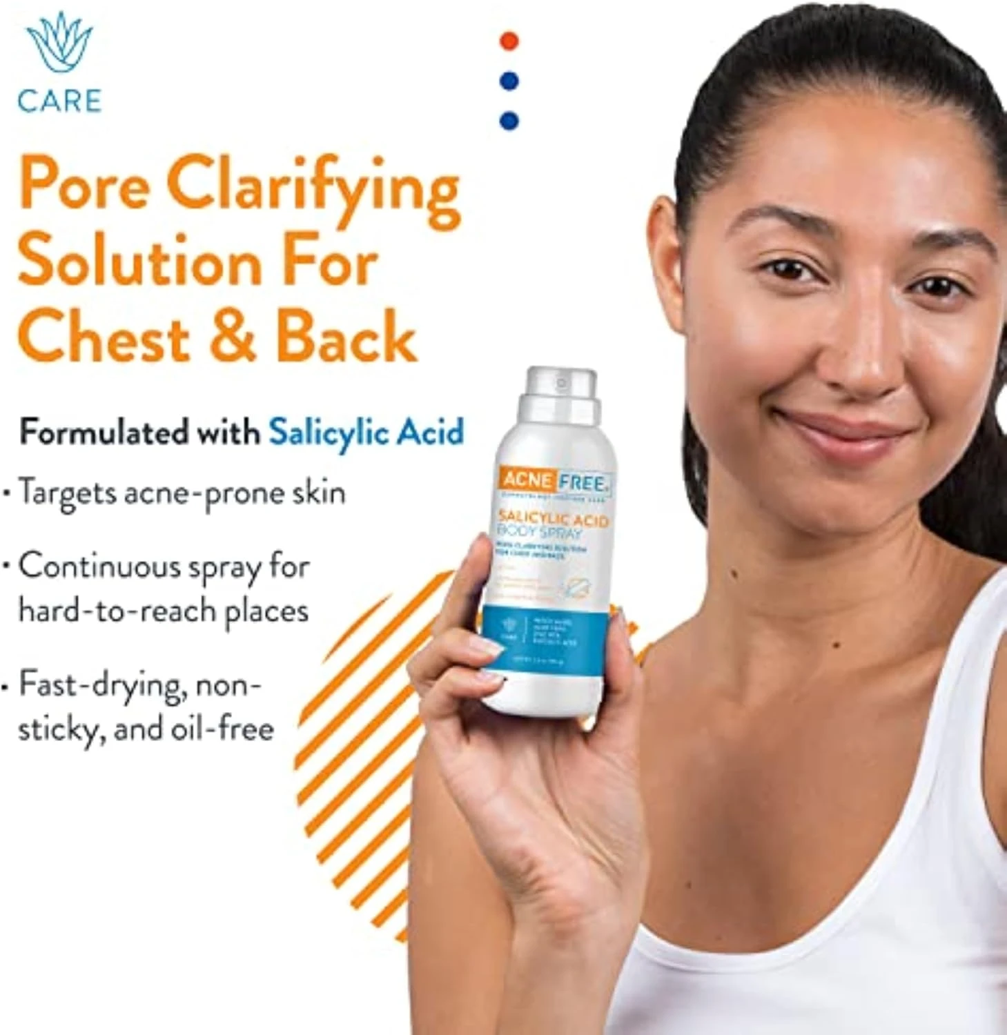 AcneFree Salicylic Acid Body Spray, Pore Clarifying Solution for chest and back,