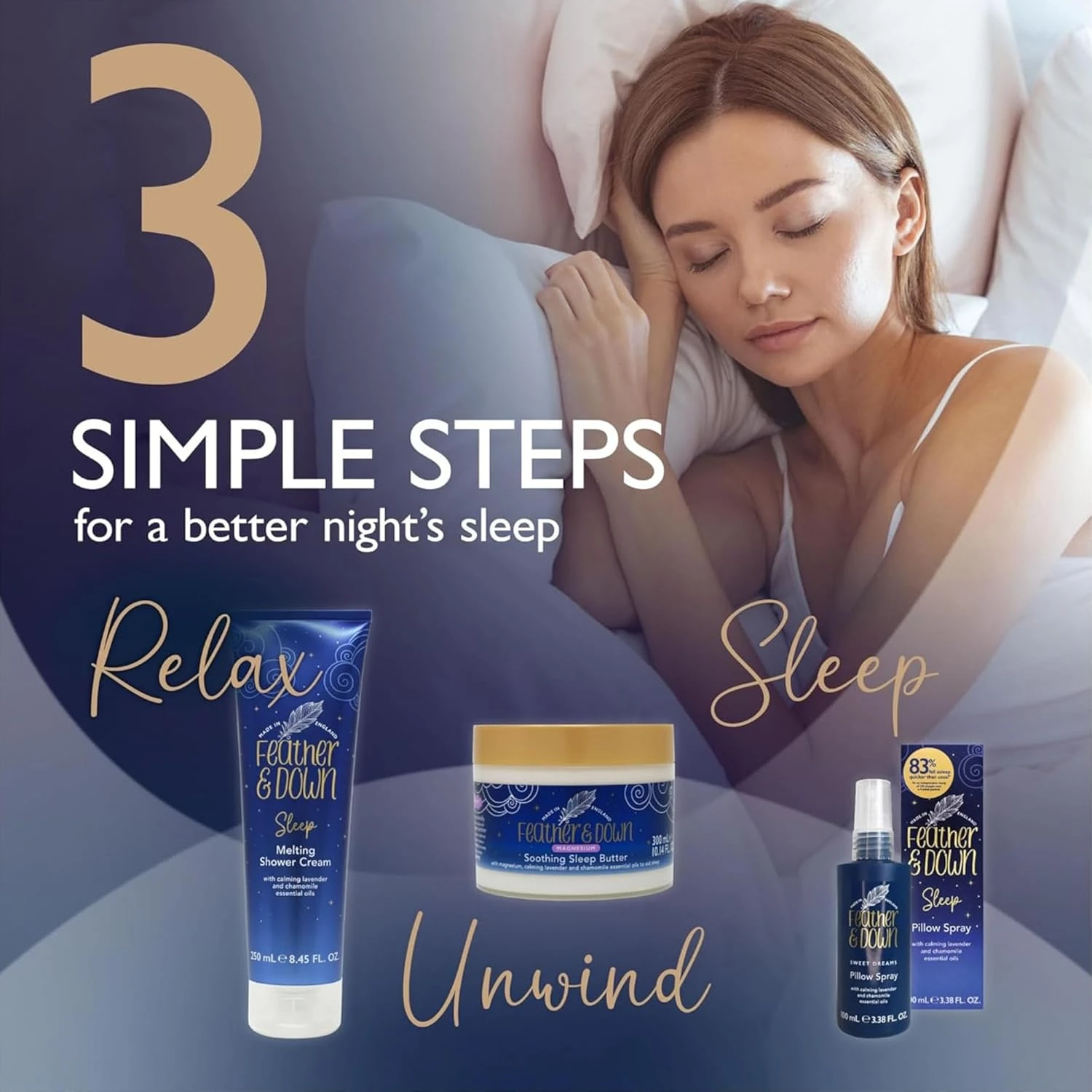 Feather & Down Sweet Dream Pillow Spray (100ml) - With Calming Lavender & Chamom