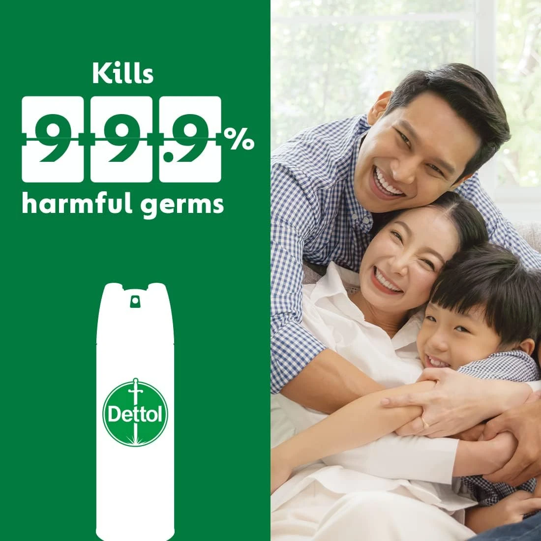 Dettol All in One Disinfectant Spray, Morning Dew Scent, 450ml