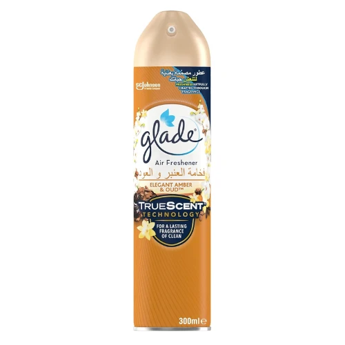 Glade Aerosol Elegant Amber & Oud Air Freshener, Refresh Every Room In Your Home