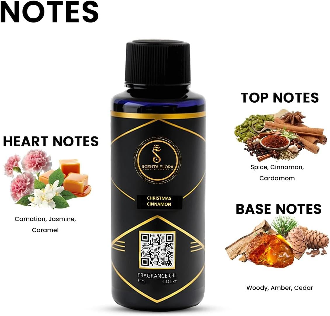 SCENTA FLORA Christmas Cinnamon Fragrance Oil for Scent Diffusers Aromatherapy 5