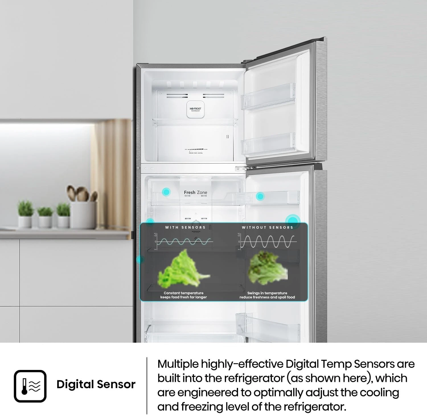 Hisense HTM60320D3, 418 Litres Top Mount Refrigerator with Inverter Compressor, 