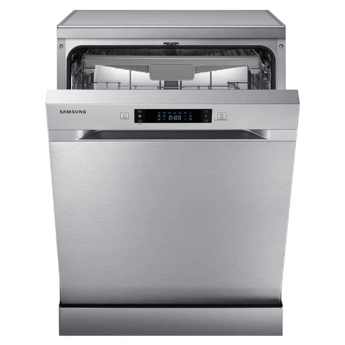 Samsung 7 programmes 14 place settings Free standing Dishwasher, Silver - DW60M6