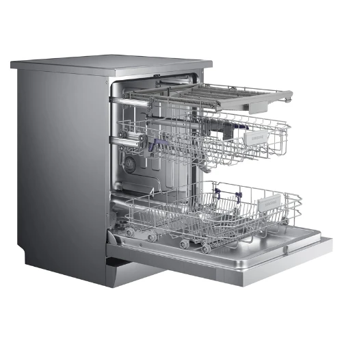 Samsung 7 programmes 14 place settings Free standing Dishwasher, Silver - DW60M6