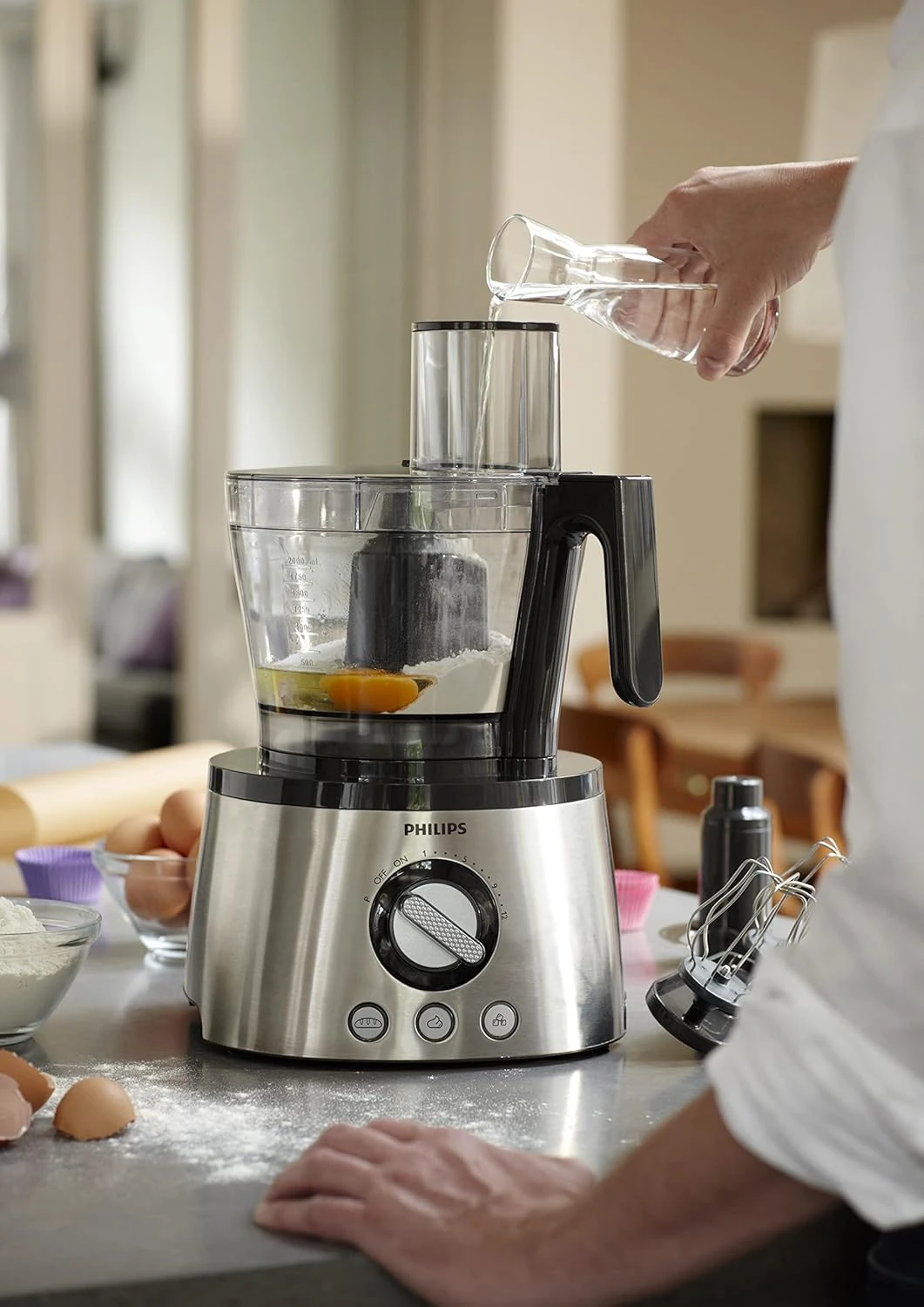 Philips 7000 Series Food Processor - PowerChop technology, 1300W, 3.4L Bowl, 1.5