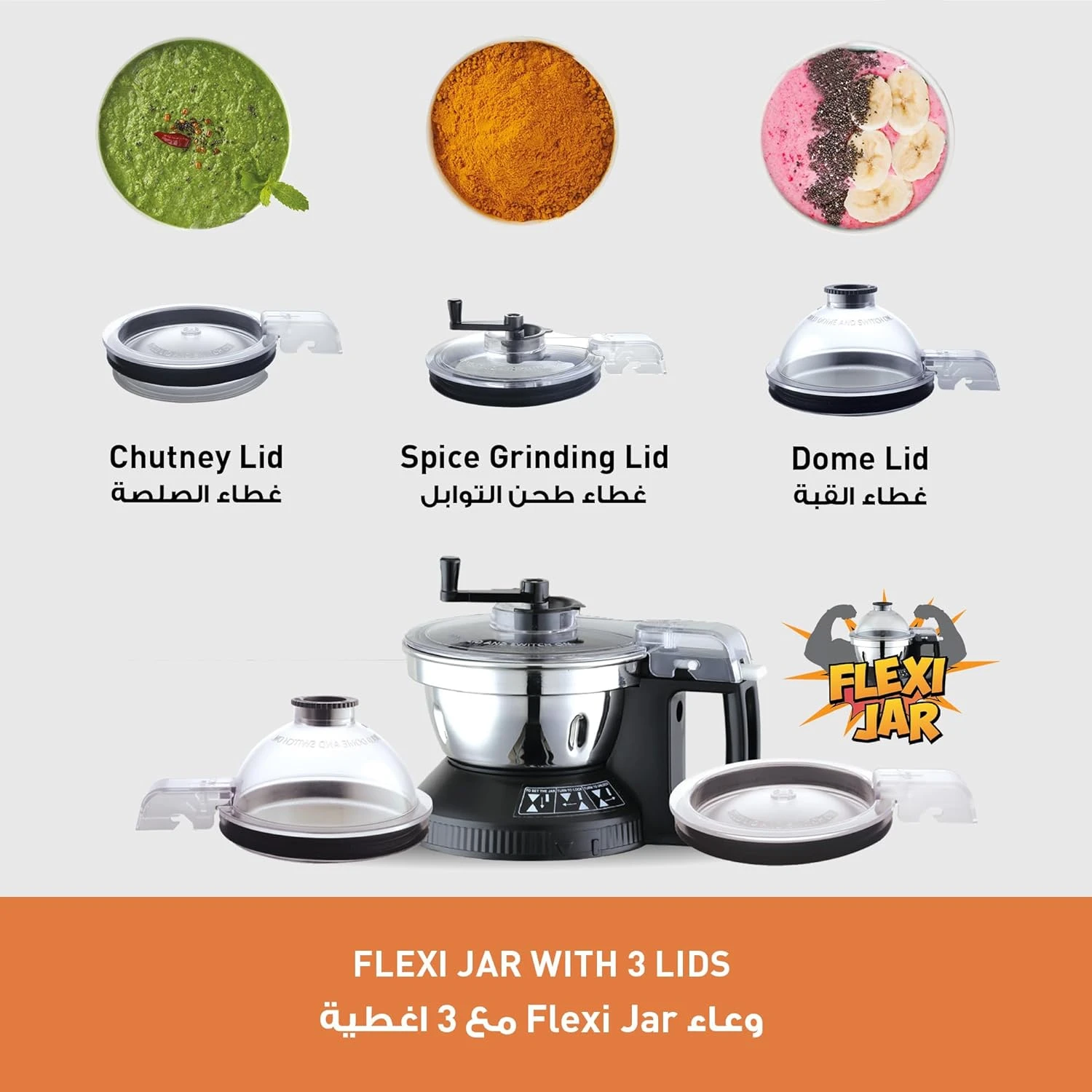 Panasonic 2000W Powerful Mixer Grinder with Double Safety Lock, 4 Multipurpose J