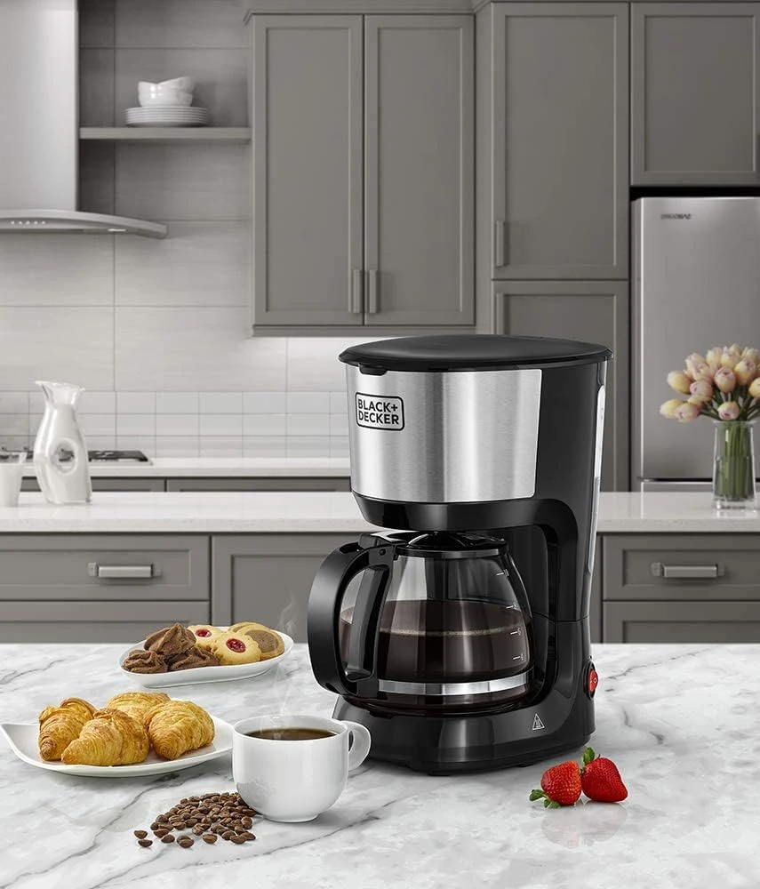 Black+Decker 750W 10 Cup Coffee Maker/Coffee Machine With Glass Carafe For Drip 