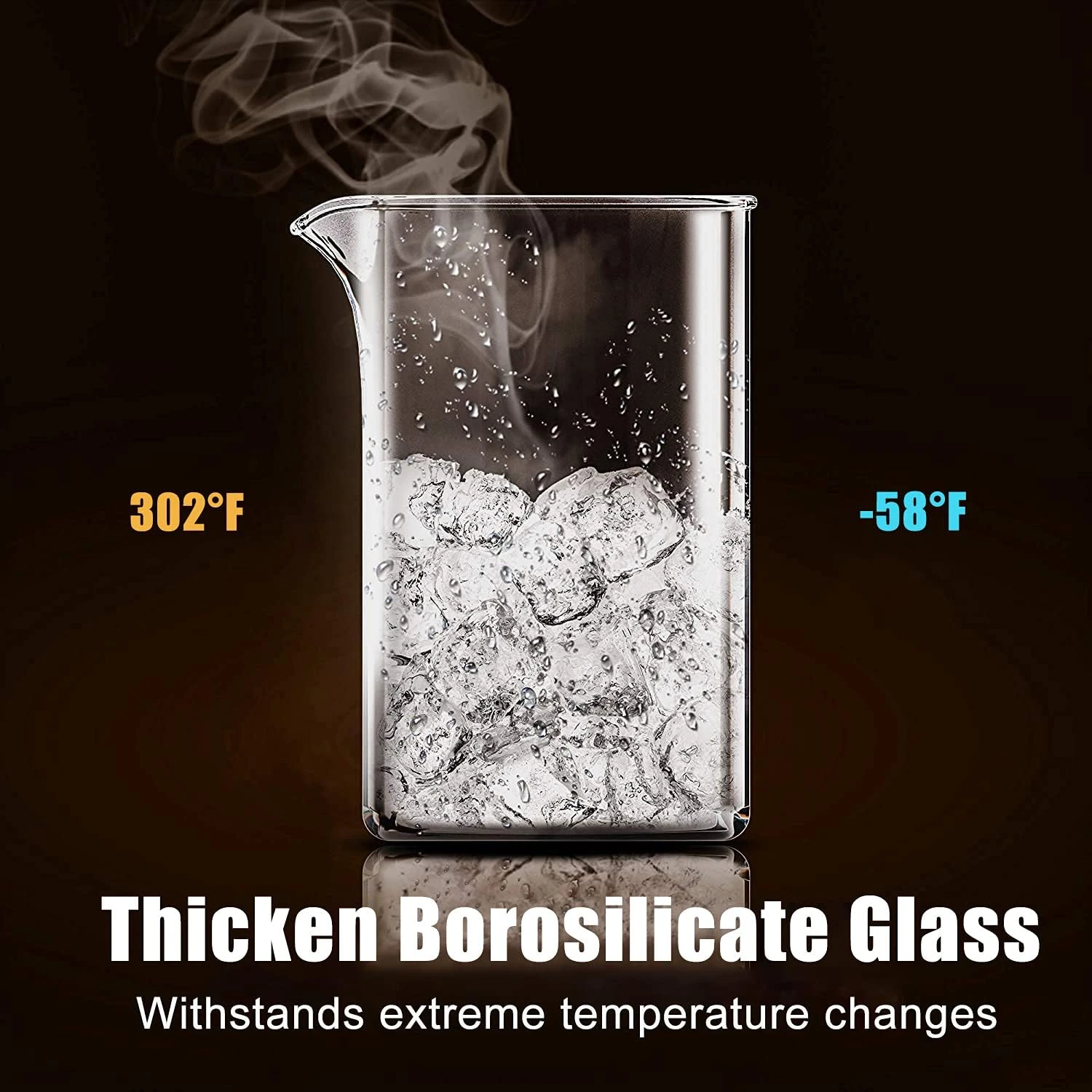 Funito French Press Coffee & Tea Maker 600ml, Thickened Borosilicate Glass Coffe