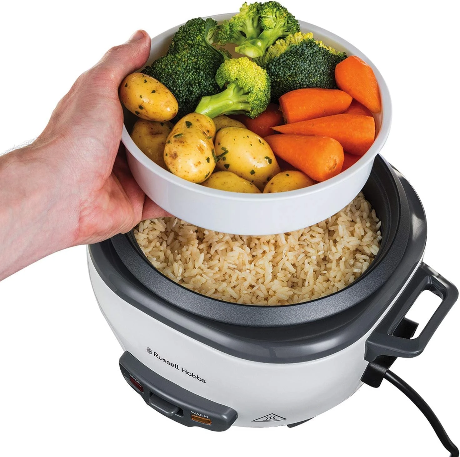 Russell Hobbs (27040GCC) Medium Rice Cooker & Steamer - 2L, Versatile Cooking, K
