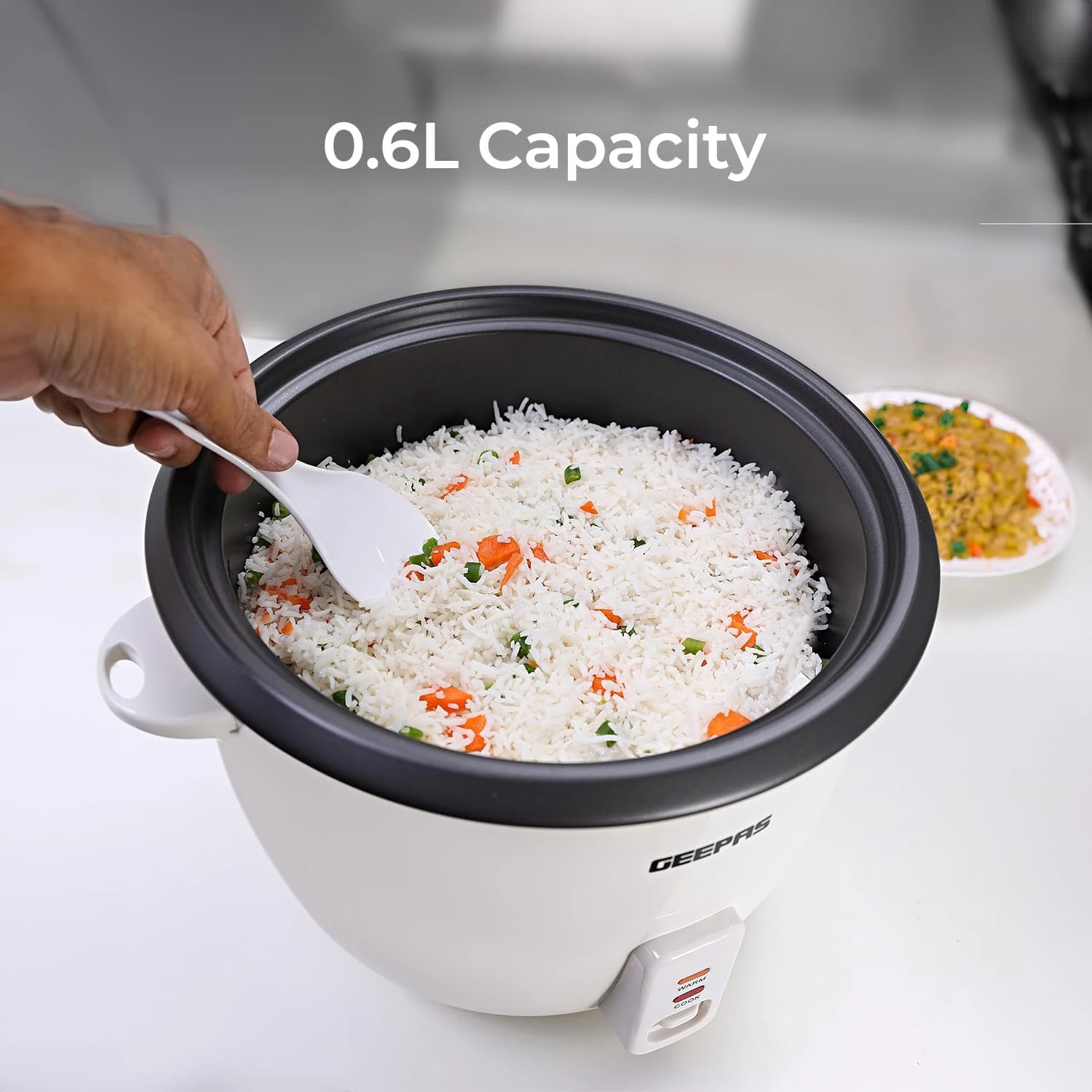 Geepas-Automatic Rice Cooker 3 in 1 Functions Non-Stick Inner Pot Automatic Shut