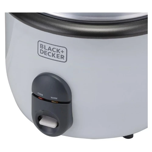 Black & Decker Rice Cooker, 700W Power, 1.8L, Removable Non-Stick Bowl & Steamin