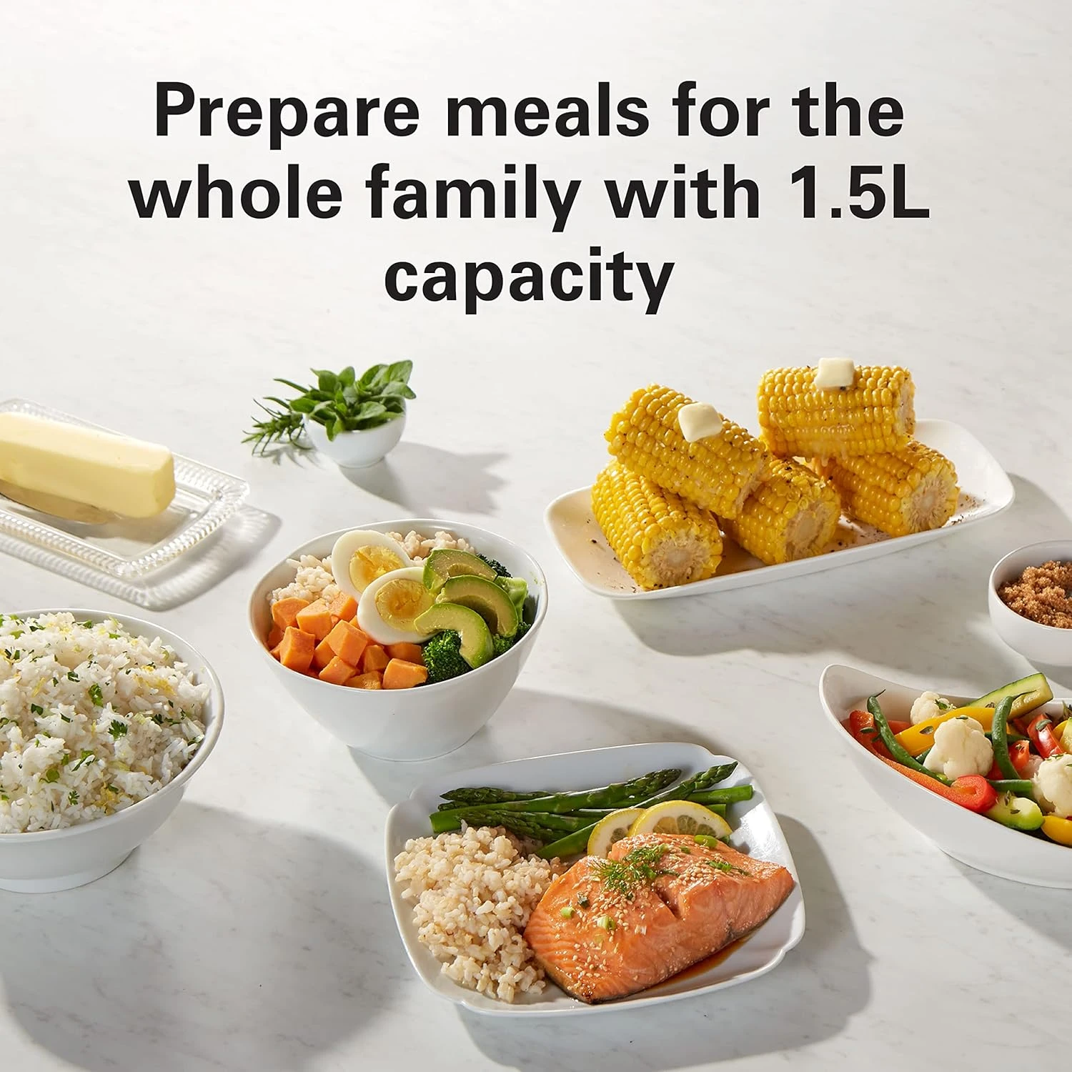 Hamilton Beach 1.5L Rice Cooker and Steamer, 16 cups cooked (8 cups uncooked) ri