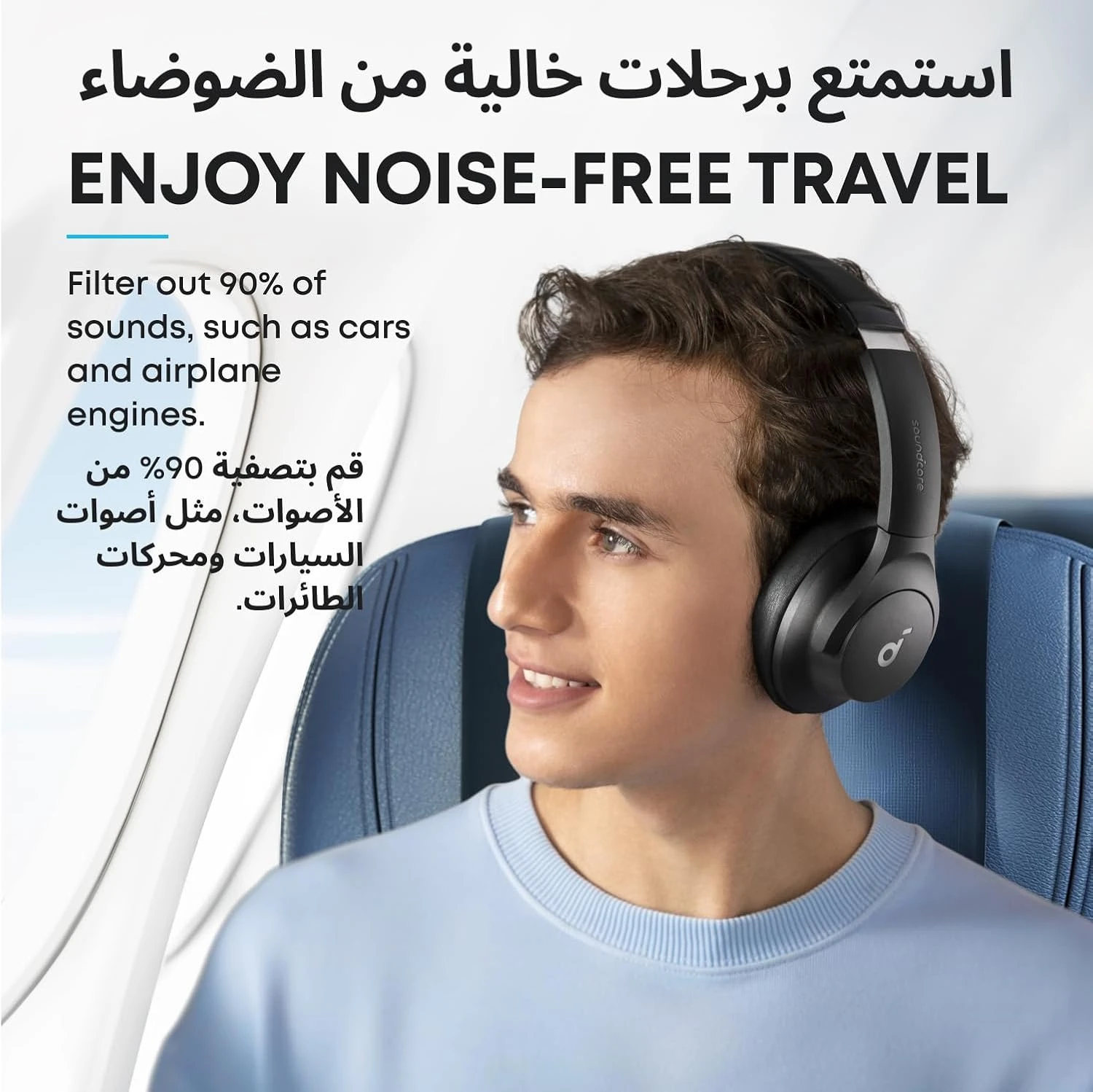 Soundcore by Anker Q20i Hybrid Active Noise Cancelling Headphones, Wireless Over