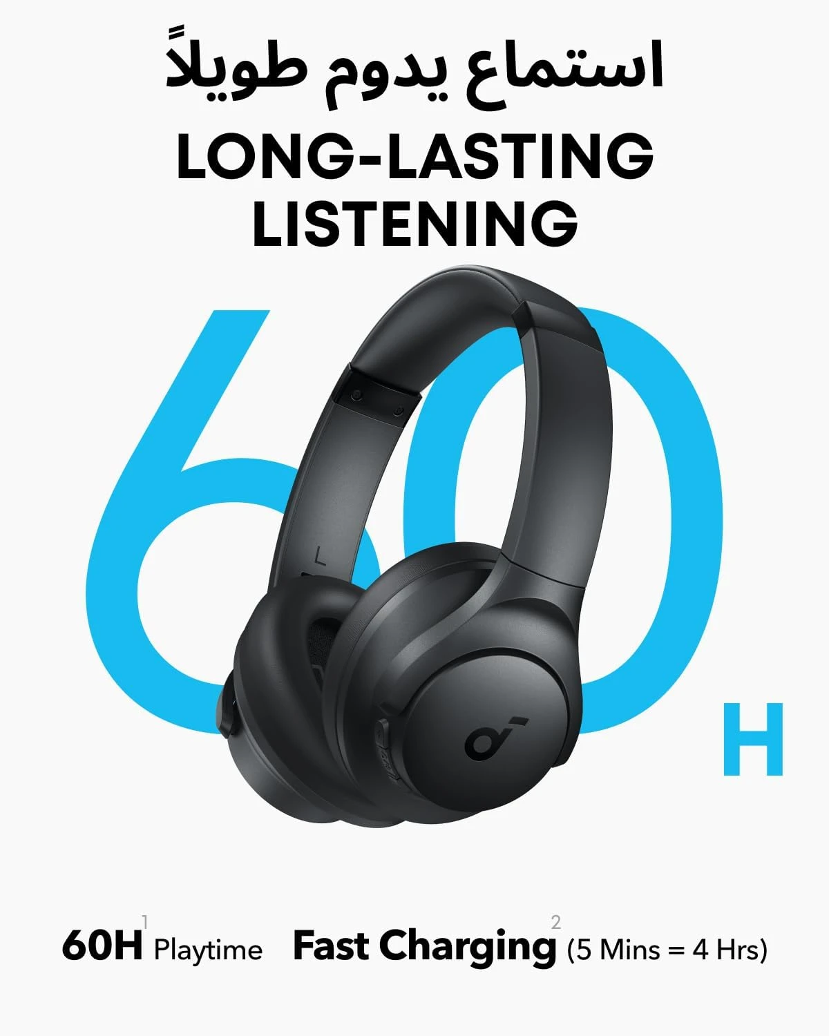 Soundcore Q11i Wireless Over-Ear Bluetooth Headphones by Anker, Deep Bass, 60H P