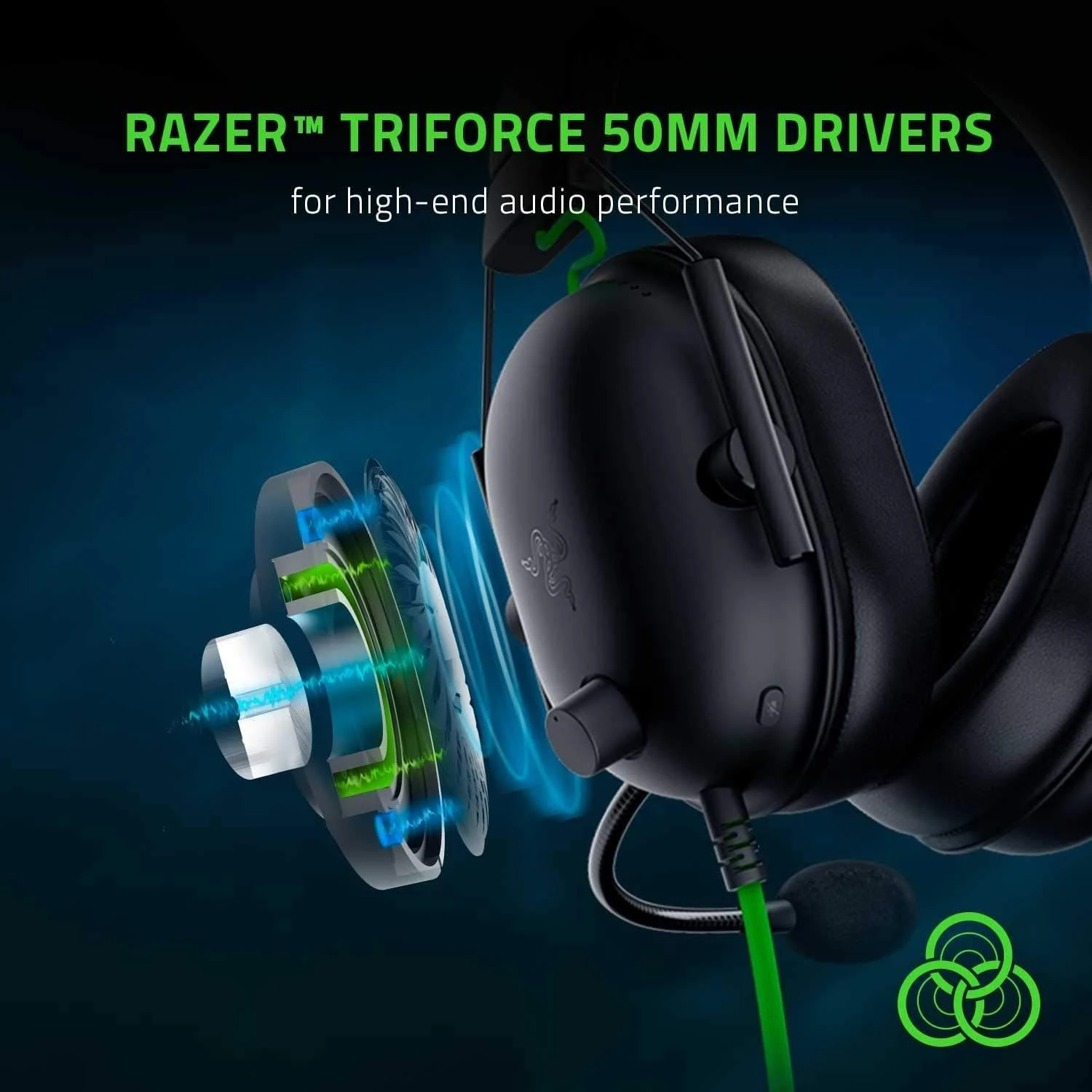 Razer BlackShark V2 X Gaming Headset: 7.1 Surround Sound, 50mm Drivers, Memory F