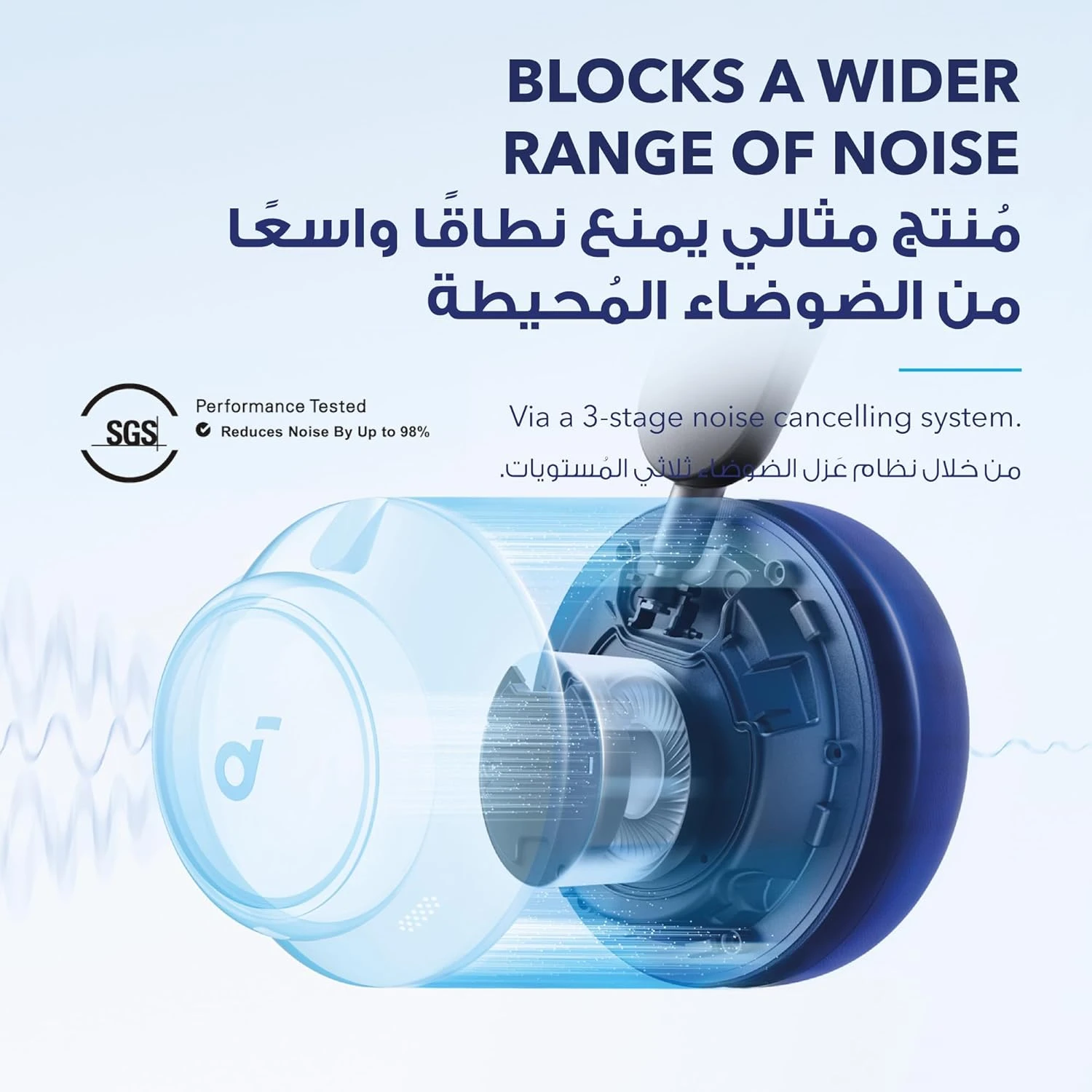 soundcore by Anker Space Q45 Adaptive Active Noise Cancelling Headphones, Reduce