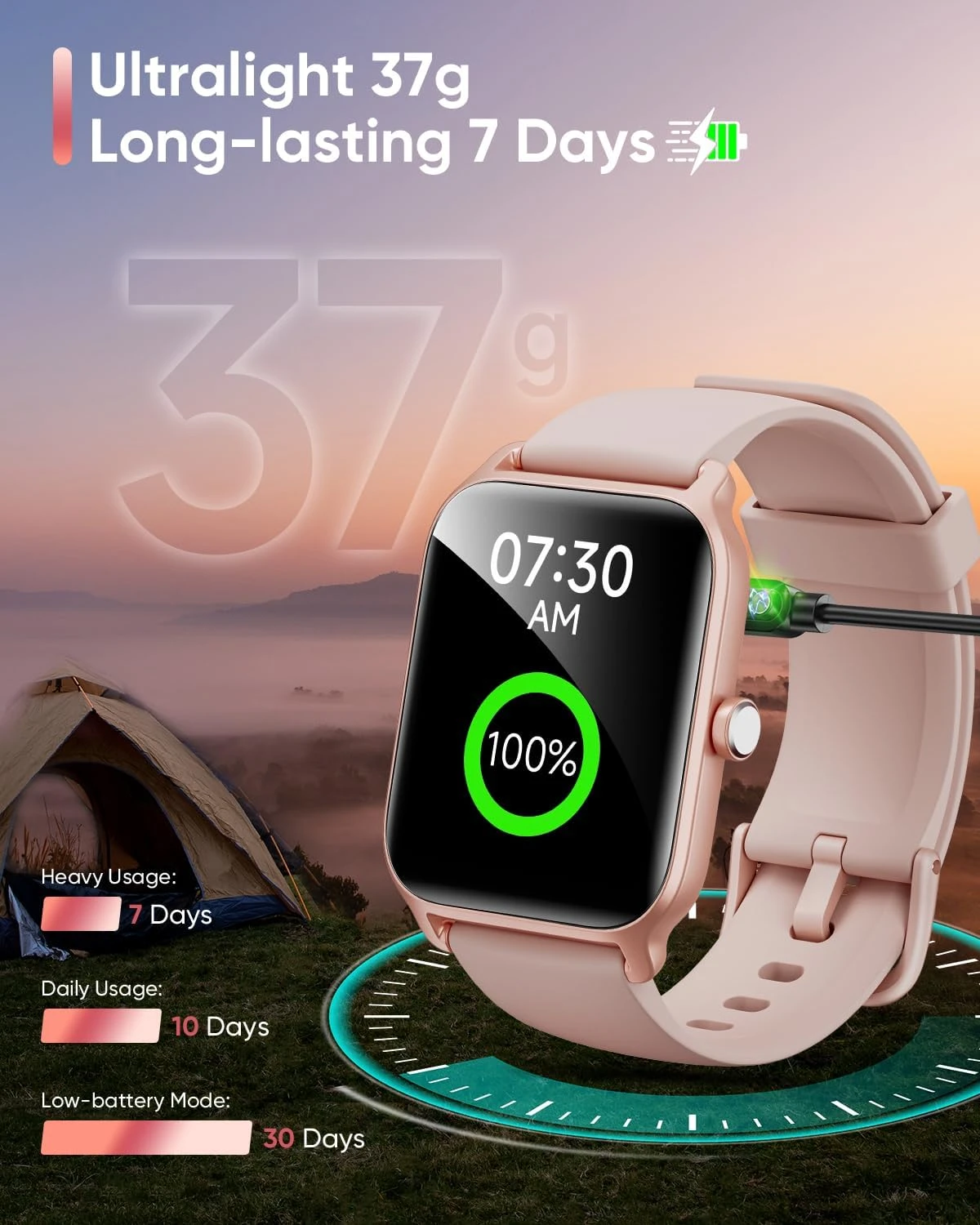 Fitpolo Smart Watch for Women Android & iPhone, Alexa Built-in [1.8" HD Screen] 