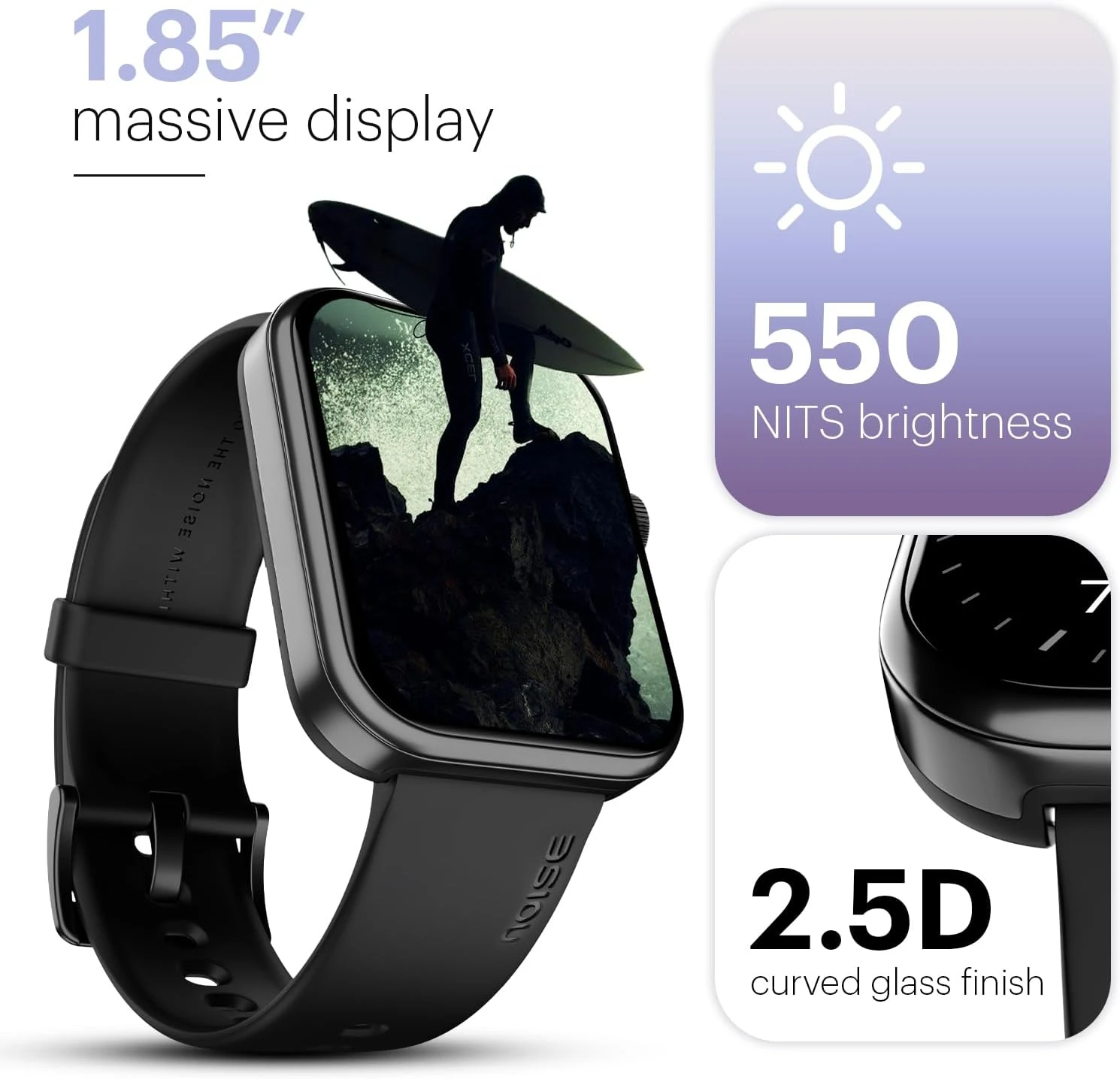 Noise Pulse 2 Max 1.85" Display, Bluetooth Calling Smart Watch, 10 Days Battery,
