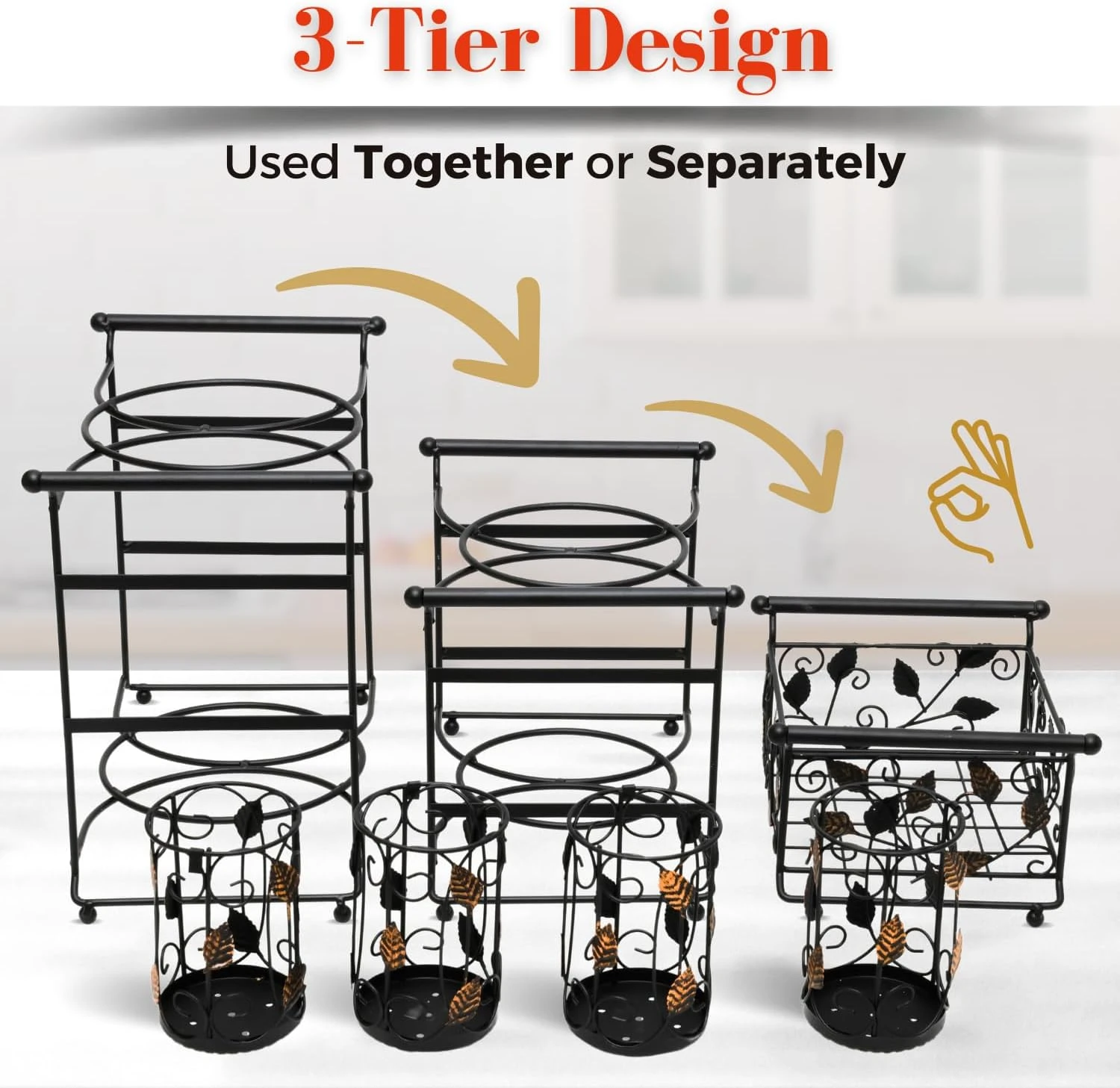 Maypes Chaffing Dish Buffet Set – 3-Tier Chaffee Buffet Set with Plate, Napkin a