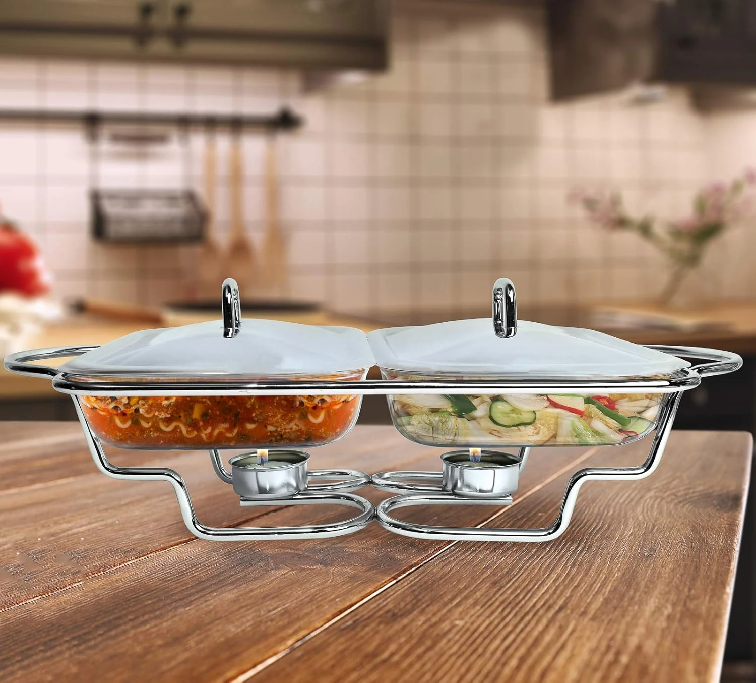 Galashield Chafing Dish Buffet Set Warming Tray with Lids Stainless Steel with 2