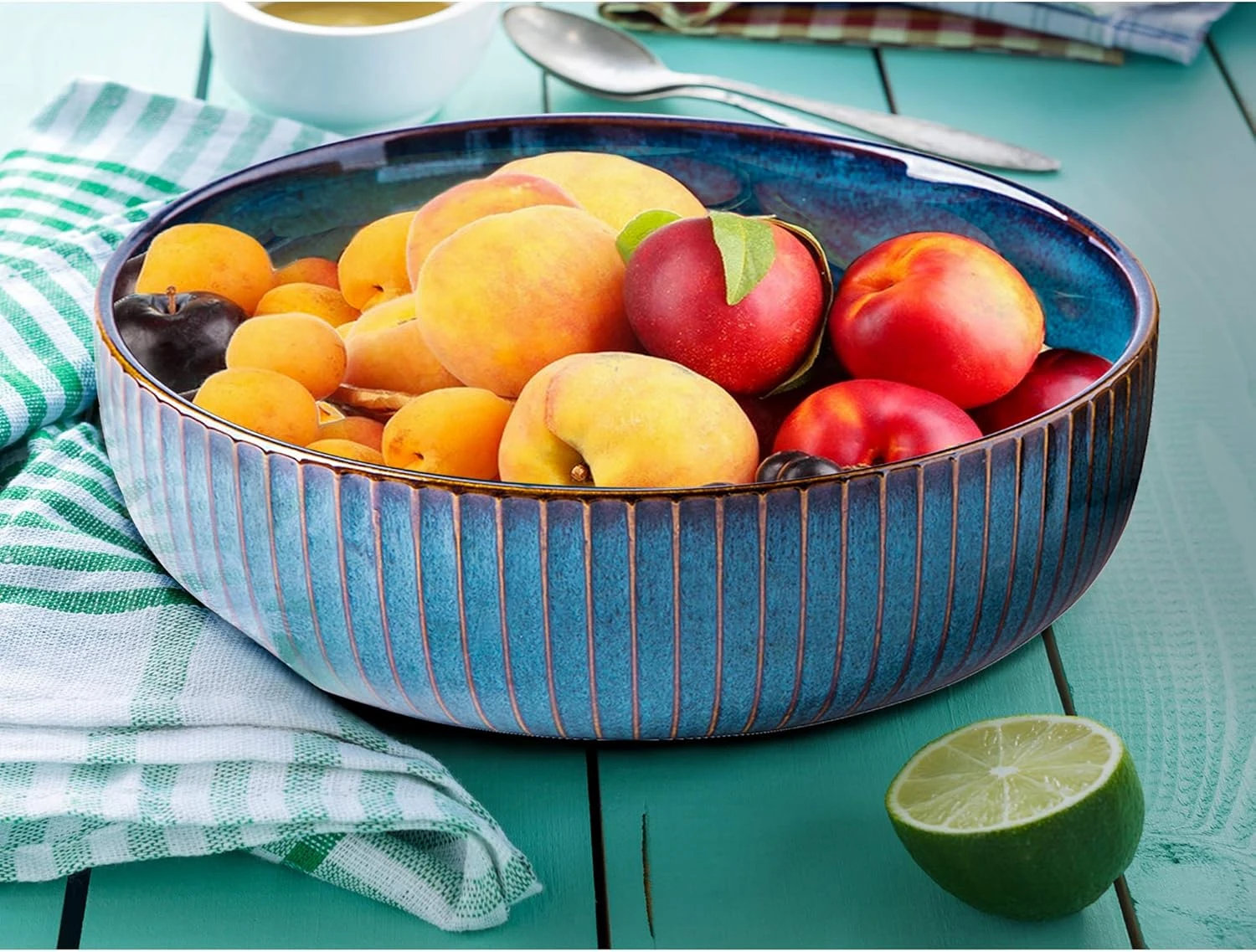 CSYY Large Salad Bowl, 1800ml Large Bowl Porcelain Fruit Serving Bowls, Stylish