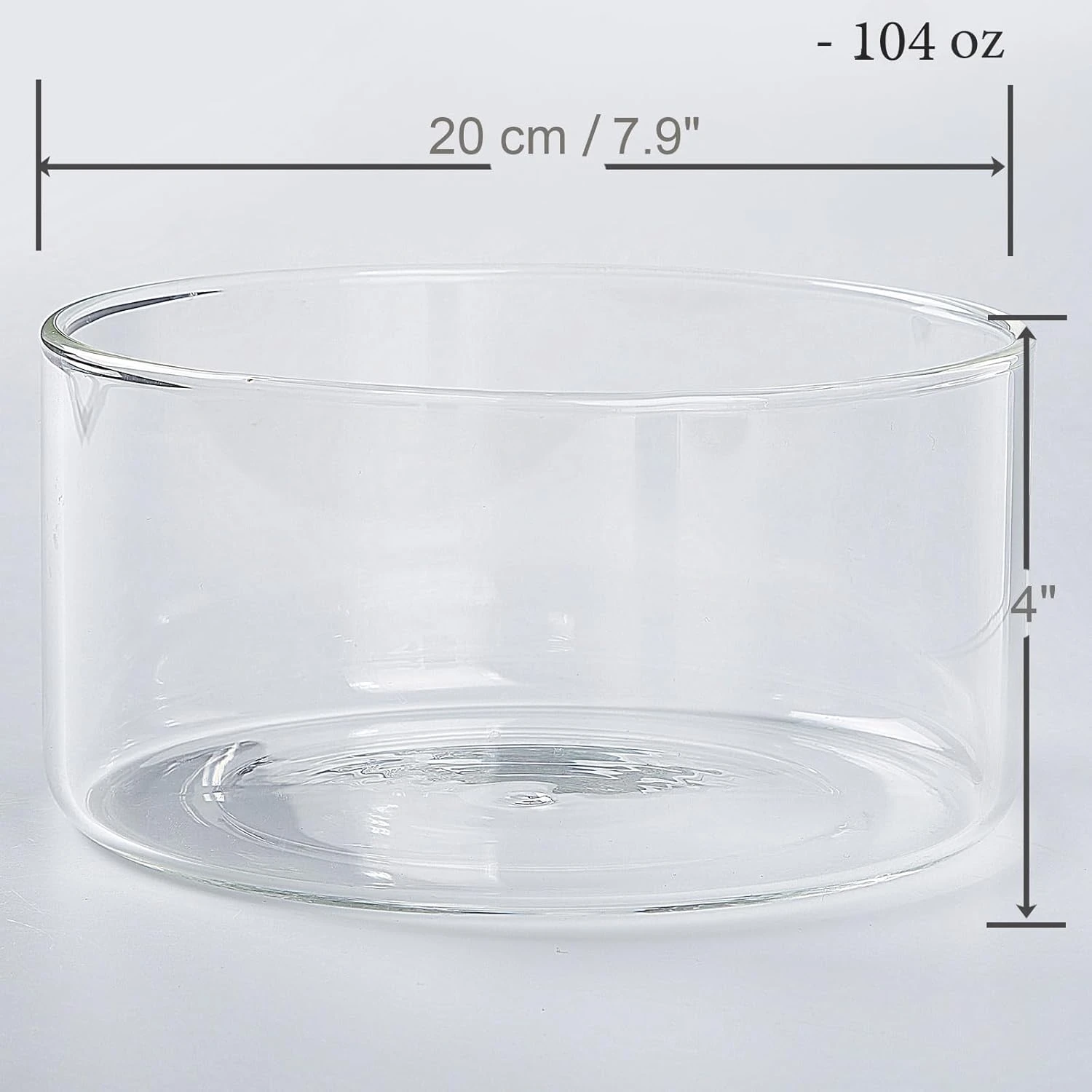 Opexscal 104oz Large Glass Trifle Bowl, Modern Design Clear Glass Round Dessert