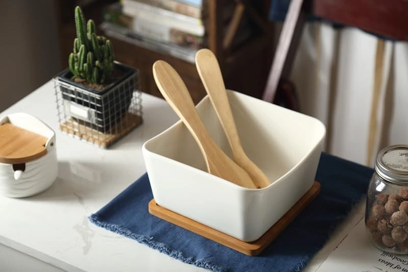 SLEEPHEAD®Poecealin Serving Bowl, Salad Bowl Set of 4, 80 Oz Large Capacity Serv