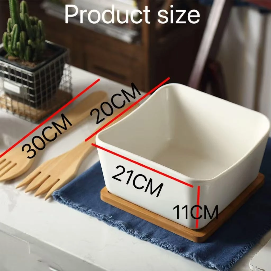 SLEEPHEAD®Poecealin Serving Bowl, Salad Bowl Set of 4, 80 Oz Large Capacity Serv