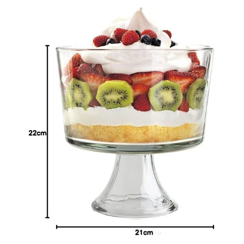Anchor Hocking Footed Trifle Dish, Clear, 8.75", 77910