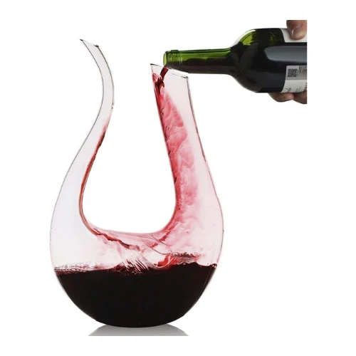 Wine Decanter 1.2L U Shape Classic Wine Aerator, Red Wine Carafe, Wine Gifts, Wi