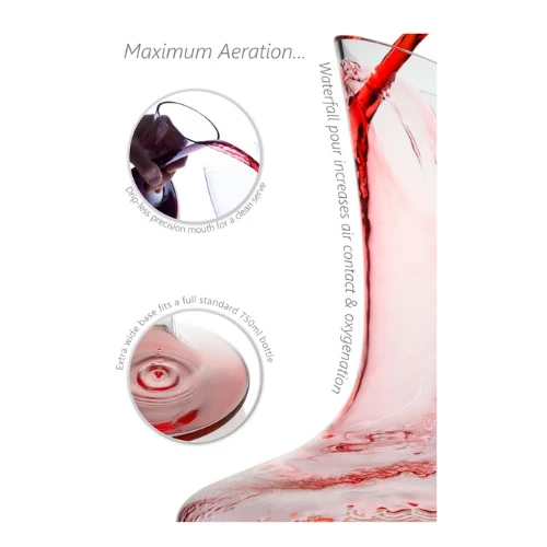 Plaisir de la Cave Wine Decanter & Accessories (Cork Stopper + Cleaning Beads) -