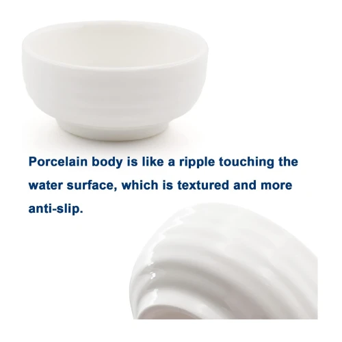 DRAONGYE Ultra-Strong Ceramic Dip Bowls Set, Mini Bowl Soy Sauce Plate, Condimen