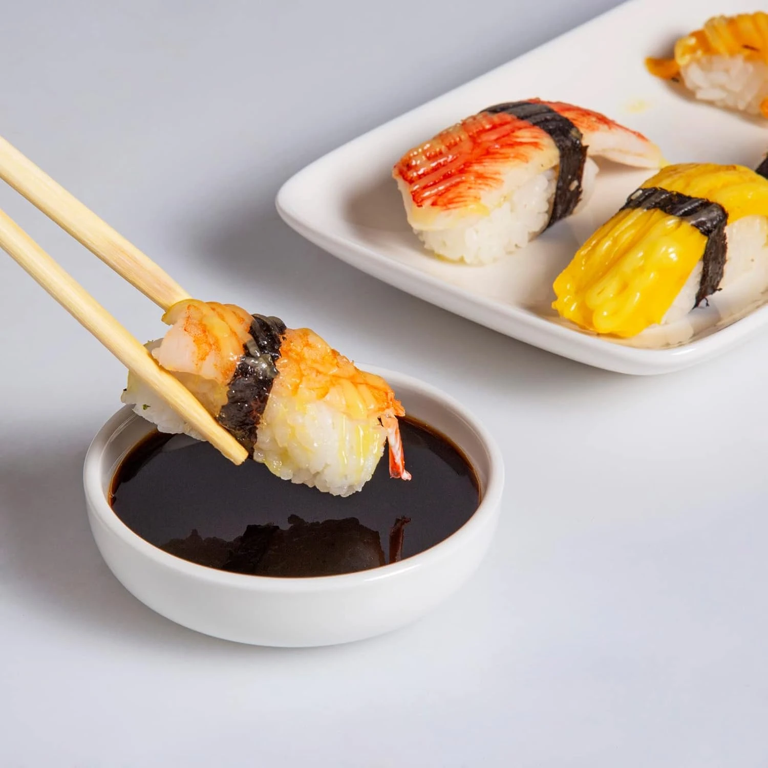 Auanlay Ceramic Dipping Bowls Set of 6, Soy Sauce Dish, 3 Oz Dip Bowls, Mini Pin