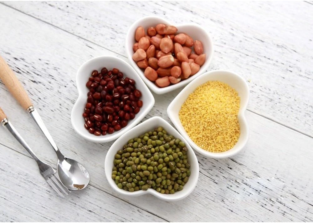 Super Sharpe Heart Ceramic Sauce Dish, Mini Side Dish Seasoning, Condiment Dishe