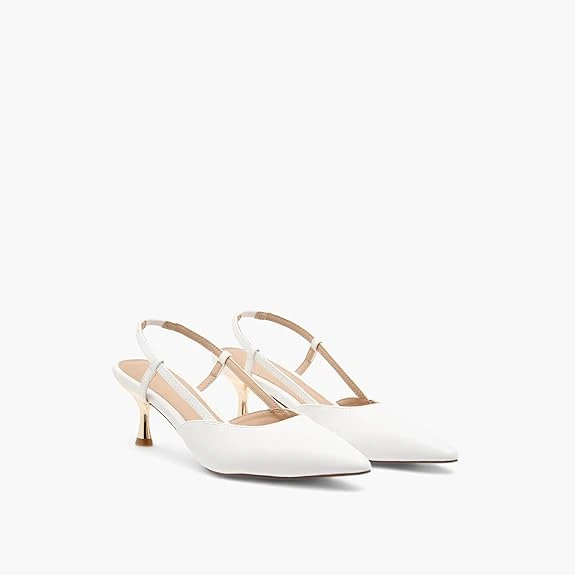 Flora Bella by Shoexpress Women Solid Slingback Slip-On Shoes with Stiletto Heel