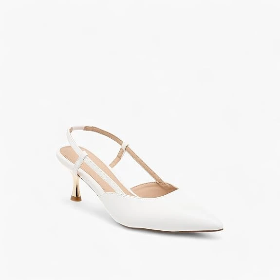 Flora Bella by Shoexpress Women Solid Slingback Slip-On Shoes with Stiletto Heel