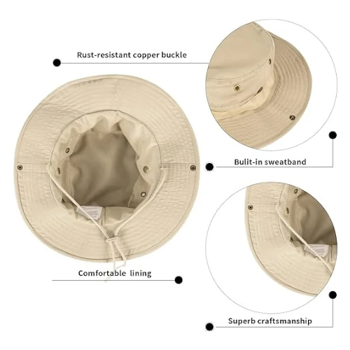 Sun Hats for Men Women Bucket Hat UPF 50+ Boonie Hat Foldable UV Protection Hiki