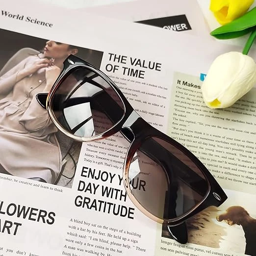 Joopin Square Sunglasses Polarized UV Protection Trendy Classic Sun Glasses Men 