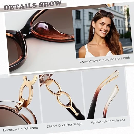 Polarized Sunglasses for Women Oversized Sun Glasses Fashion Shades SUNIER S85