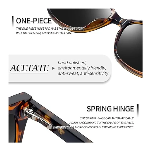 Joopin Acetate Cat Eye Sunglasses for Women, 2025 Trendy Designer Cateye Ladies 