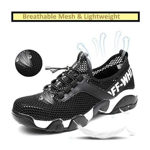 DUCHIC Indestructible Steel Toe Shoes Men Women Work Safety Shoes Slip Resistant
