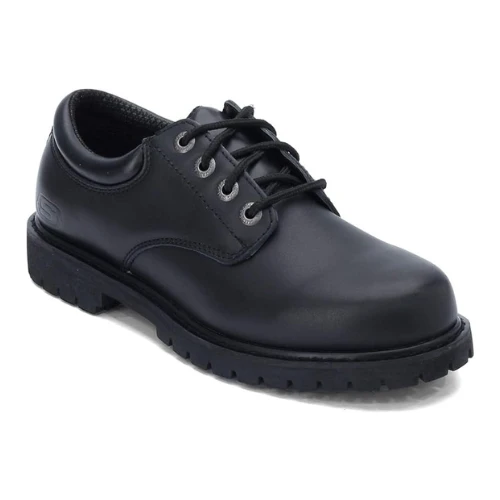 Skechers Work Cottonwood Elks Mens Black Shoes