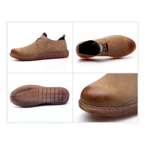 VOLKLAND Men Casual Leather Steel Toe Safety Shoe